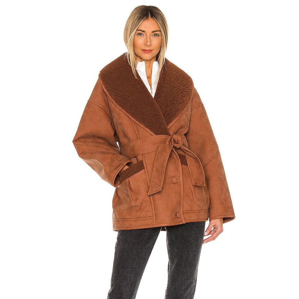 Women's Brown Shearling Coat